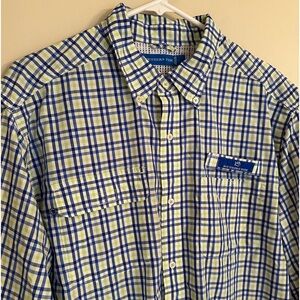 Southern Tide Mens Long Sleeve Fishing Style Shirt Size Large Plaid